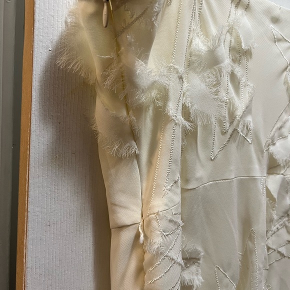 Sweet off white midi dress spaghetti straps - Picture 4 of 5